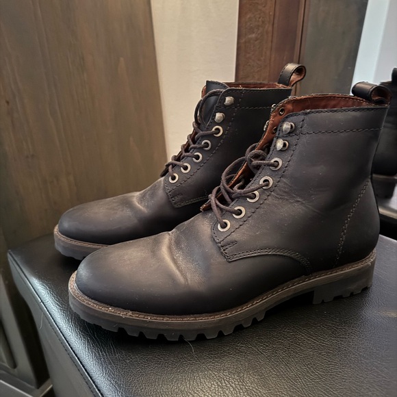 Black Lace-Up Ankle High Boots main image 6